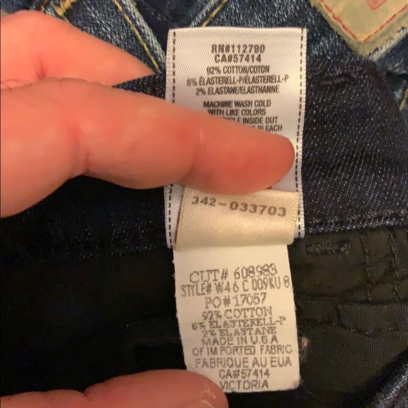 True Religion Victoria Mid Rise Skinny, Made in the USA, 26x33, EUC, $288 MSRP - Picture 8 of 13